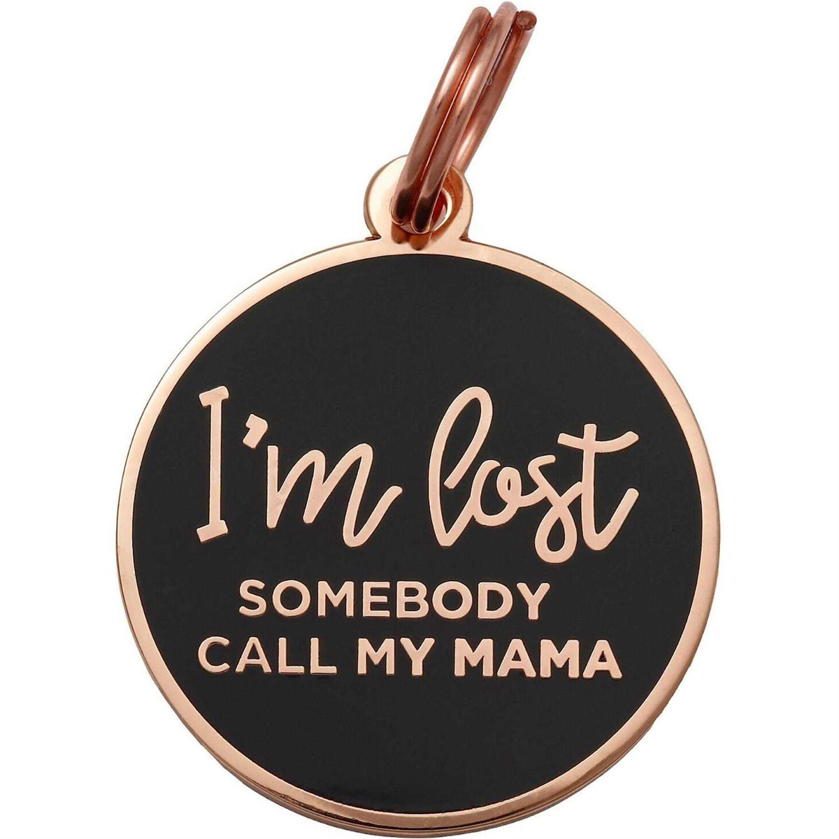 Rose Gold & Navy Pet ID Tag F20968