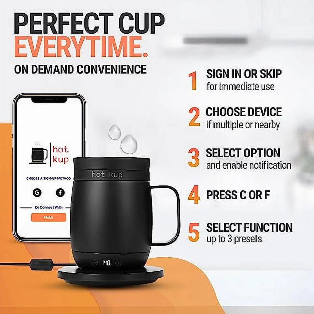 Black Single Serve Temperature Controlled Mug with AC Base P482