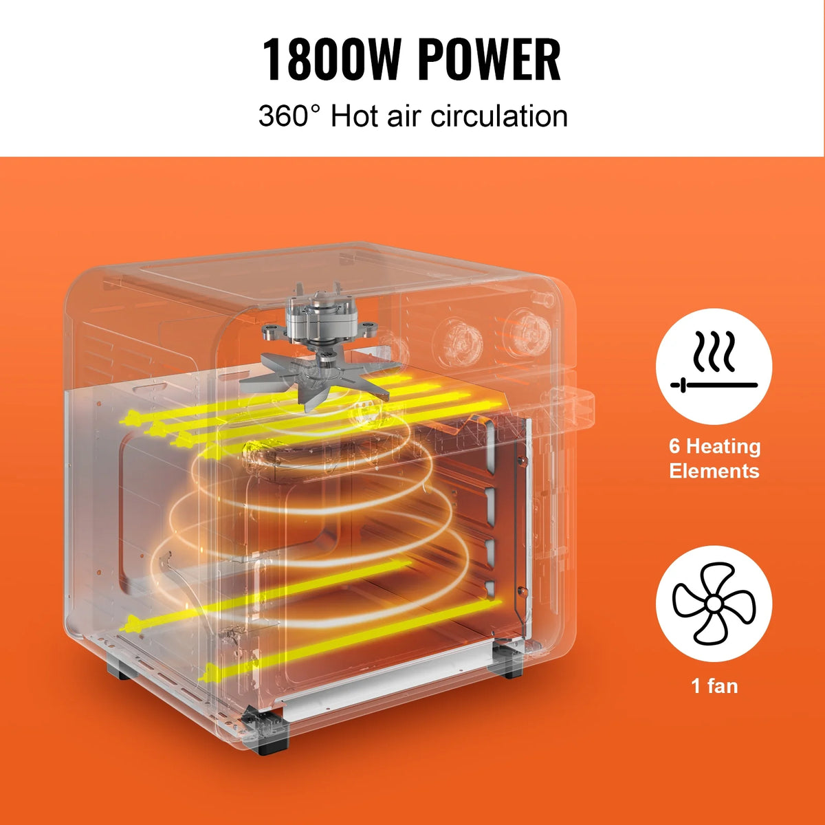7-IN-1 Air Fryer Toaster Oven 18L Stainless Steel 1700W X9555