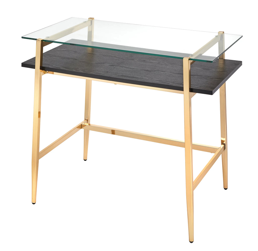 2-Tier Glass Top Writing Desk G1964