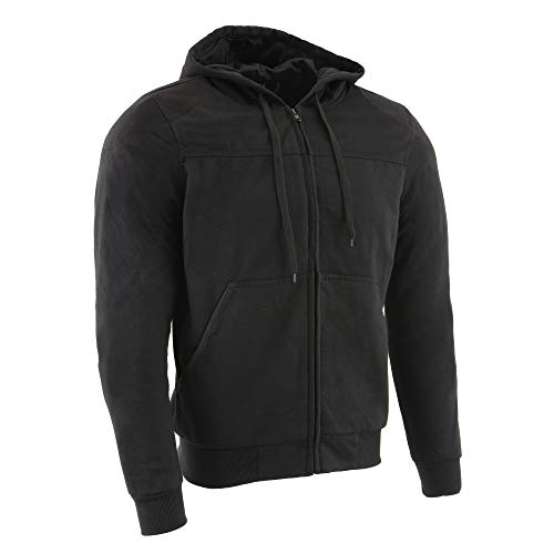 Black CE Approved Armored Riding Hoodie D20759
