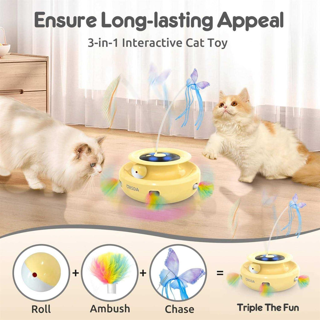 3-in-1 Rechargeable Interactive Cat Toys A83346