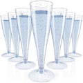100 Pack 4.5 oz Clear Plastic Champagne Flutes U735215