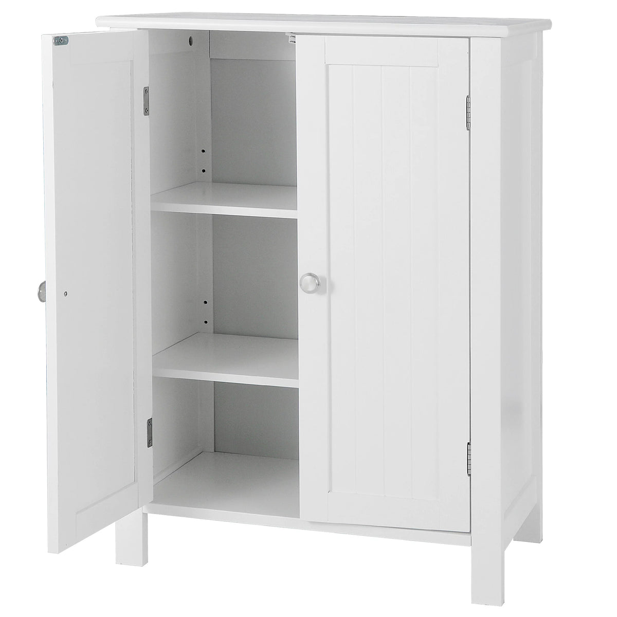 White 2-Door Wooden Bathroom Storage Cabinet M8023