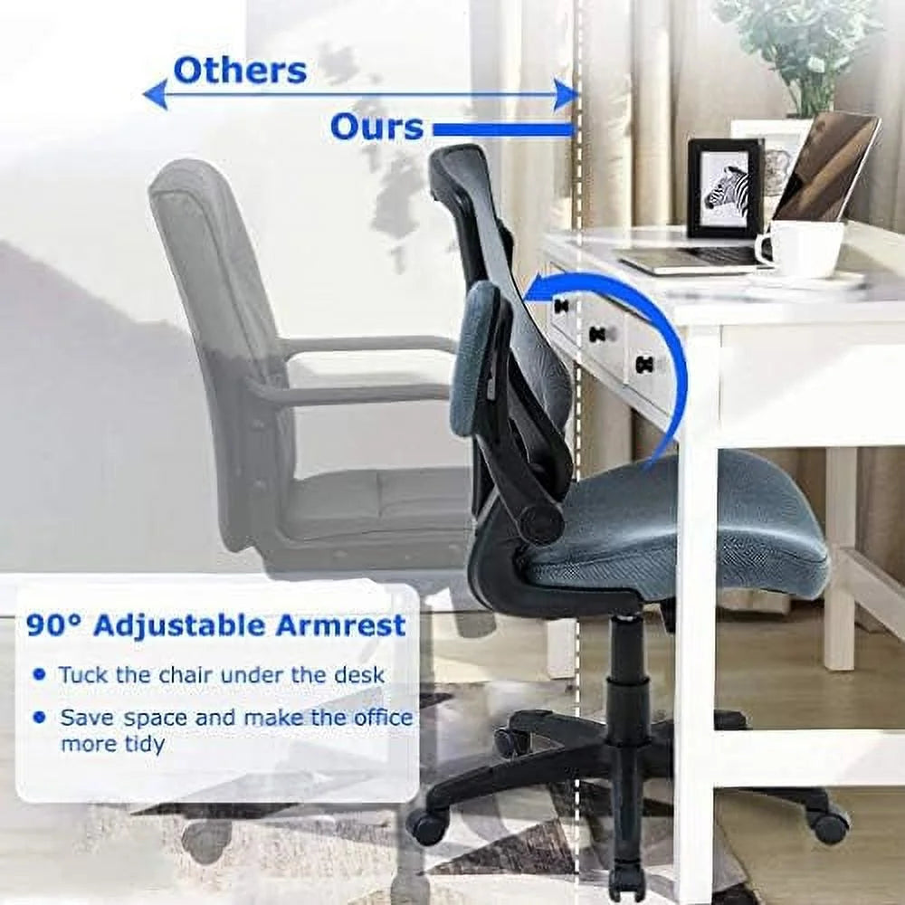 Black Mesh Ergonomic Office Chair with Lumbar Support W55906