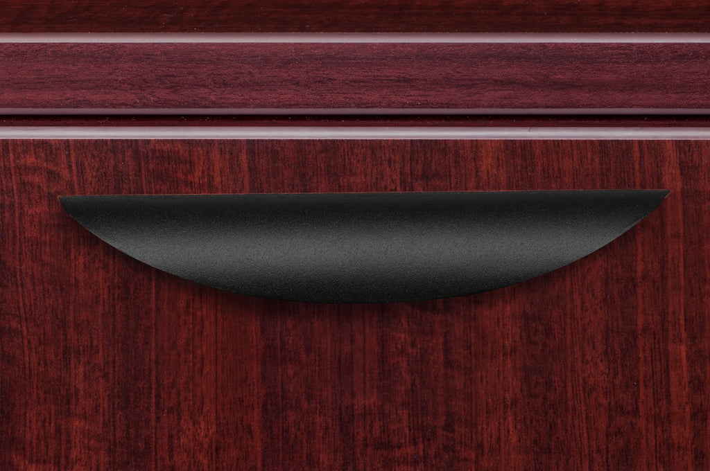 71 in.Hi-Low L Desk with Single Mobile Pedestal- Mahogany B81443