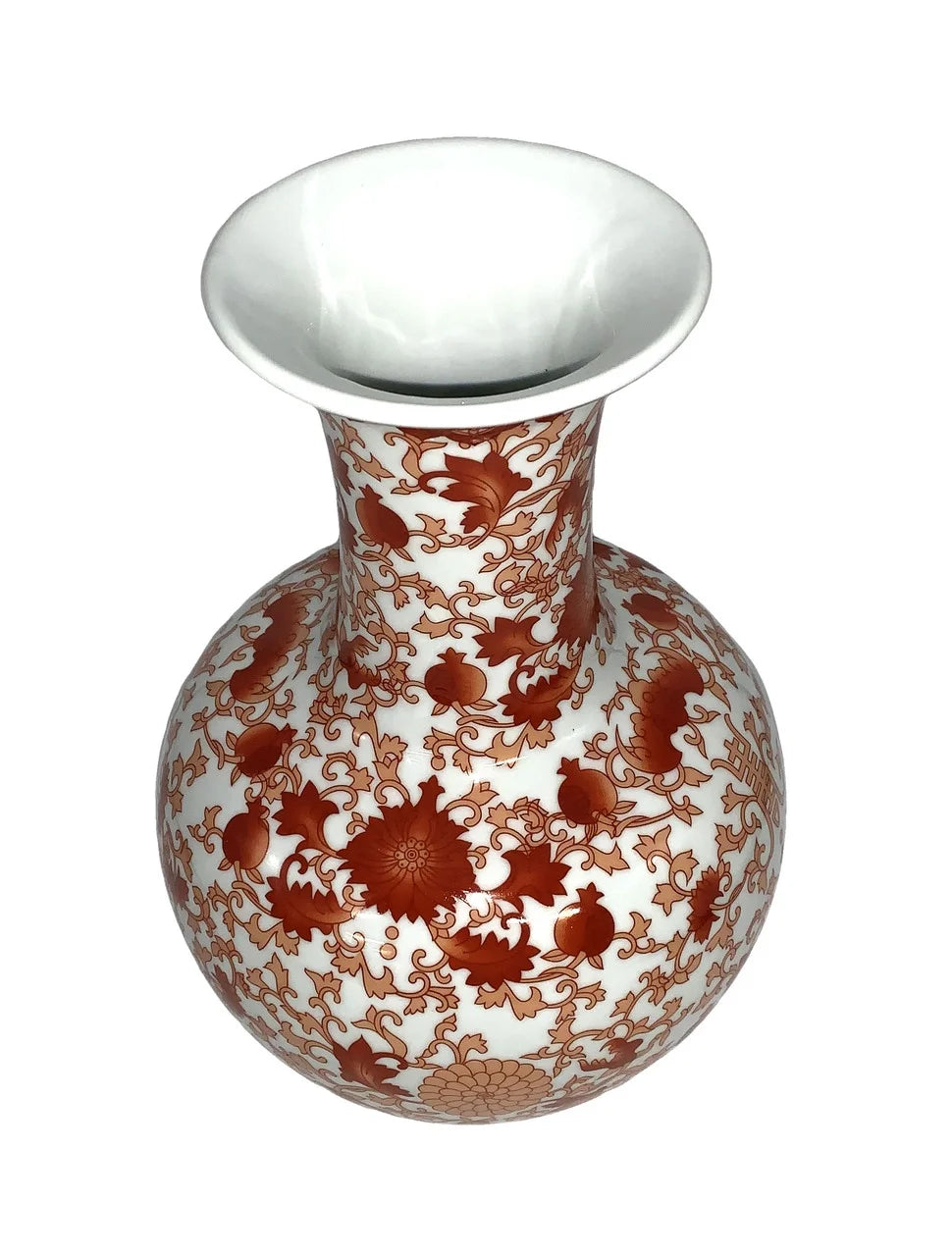 Ball Vase with Red Coral Pattern H52611