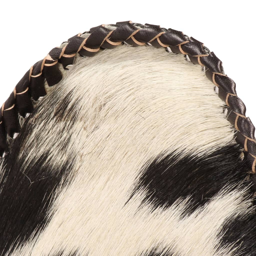 Black and White Goat Leather Butterfly Chair E13605