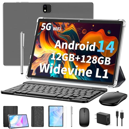 Black 10 Inch 2-in-1 Tablet with Keyboard, Case, Mouse & Stylus N528