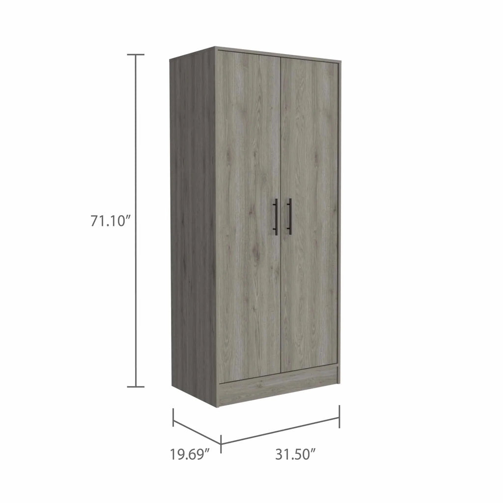 Light Grey Manufactured Wood Armoire O912252