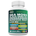 Sea Moss Capsules with Black Seed Oil, Burdock Root, Bladderwrack, Turmeric, Ashwagandha, 60 Count S654319