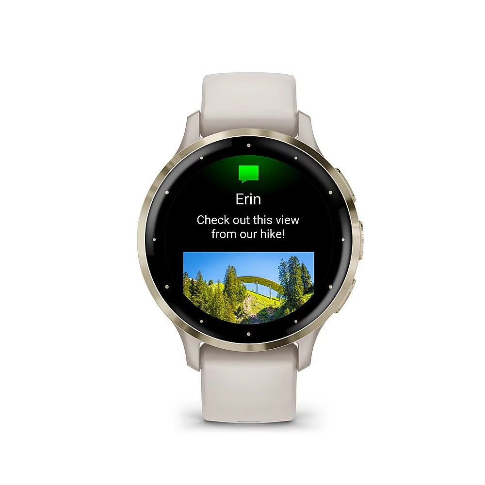 Gold Steel Bezel Ivory Case 41mm Health Fitness GPS Smartwatch H11478
