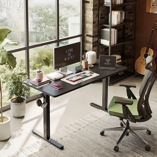 Electric Standing Desk Adjustable Height 40 x 24 Inch Black I6574