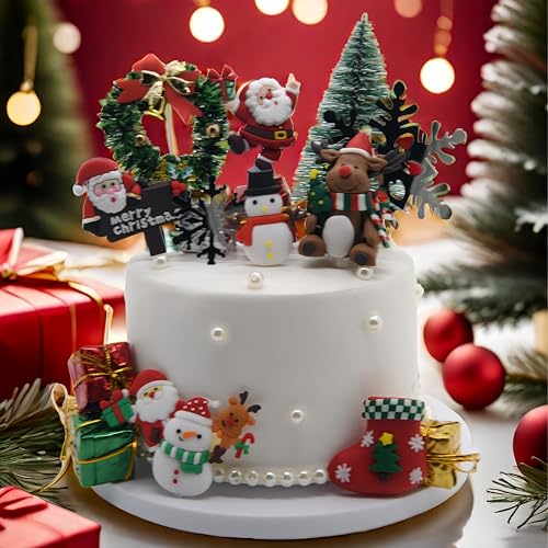 28 PCS Christmas Cake Decoration D2453