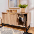 Two Door Bench Cat Litter Box Cover U75479