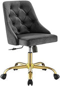 Tufted Swivel Velvet Office Chair V7241