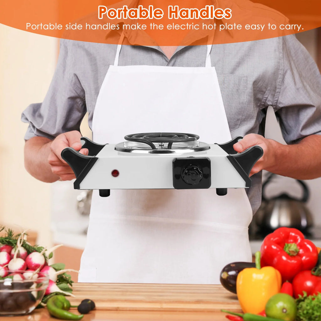 1000W Electric Single Burner Portable Hot Plate with 5 Temperature Adjustments V986