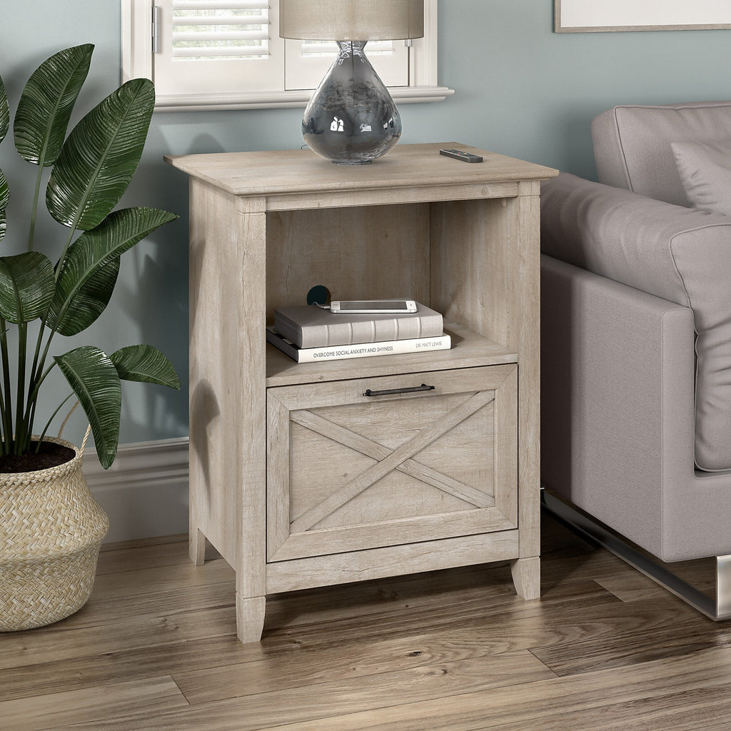 Washed Gray End Table S982
