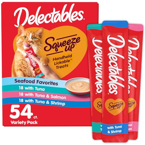 Seafood Variety Pack Squeezable Wet Cat Treats 54 Tubes Q215906
