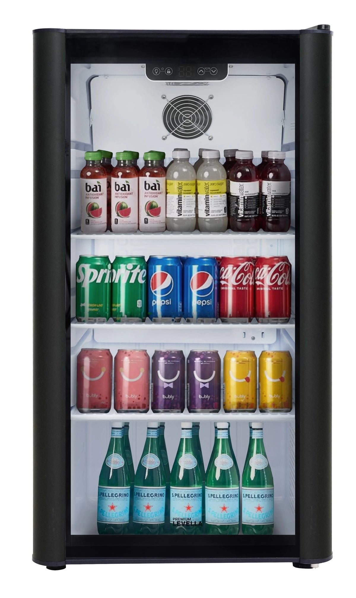 Glass Door Display Refrigerator 3.1 cu ft Black F555