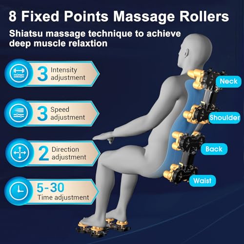 Full Body Zero Gravity Shiatsu Massage Recliner with Heat and Airbags T273661