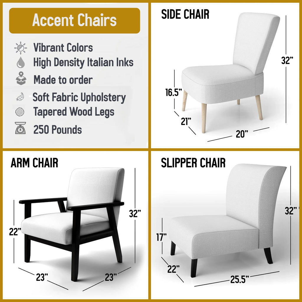Black And White Upholstered Accent Chair D714