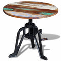 Solid Reclaimed Wood Cast Iron Side Table V972
