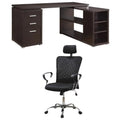 2 Piece L Shaped Writing Desk and Executive Office Chair S35411