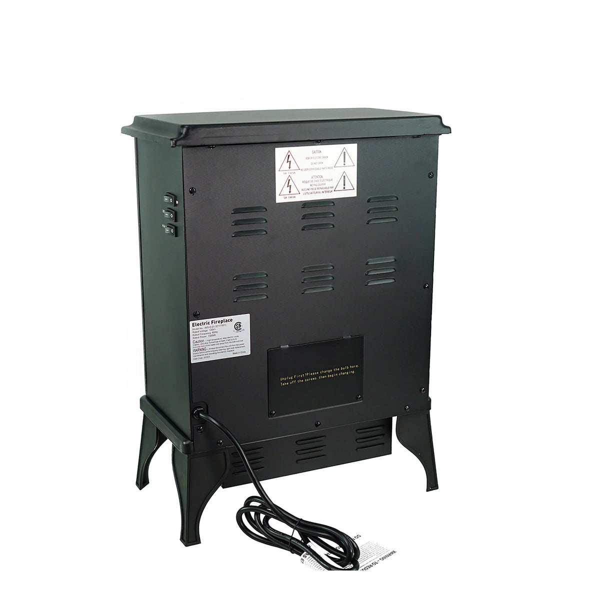16" Freestanding Electric Fireplace Stove Heater U32045