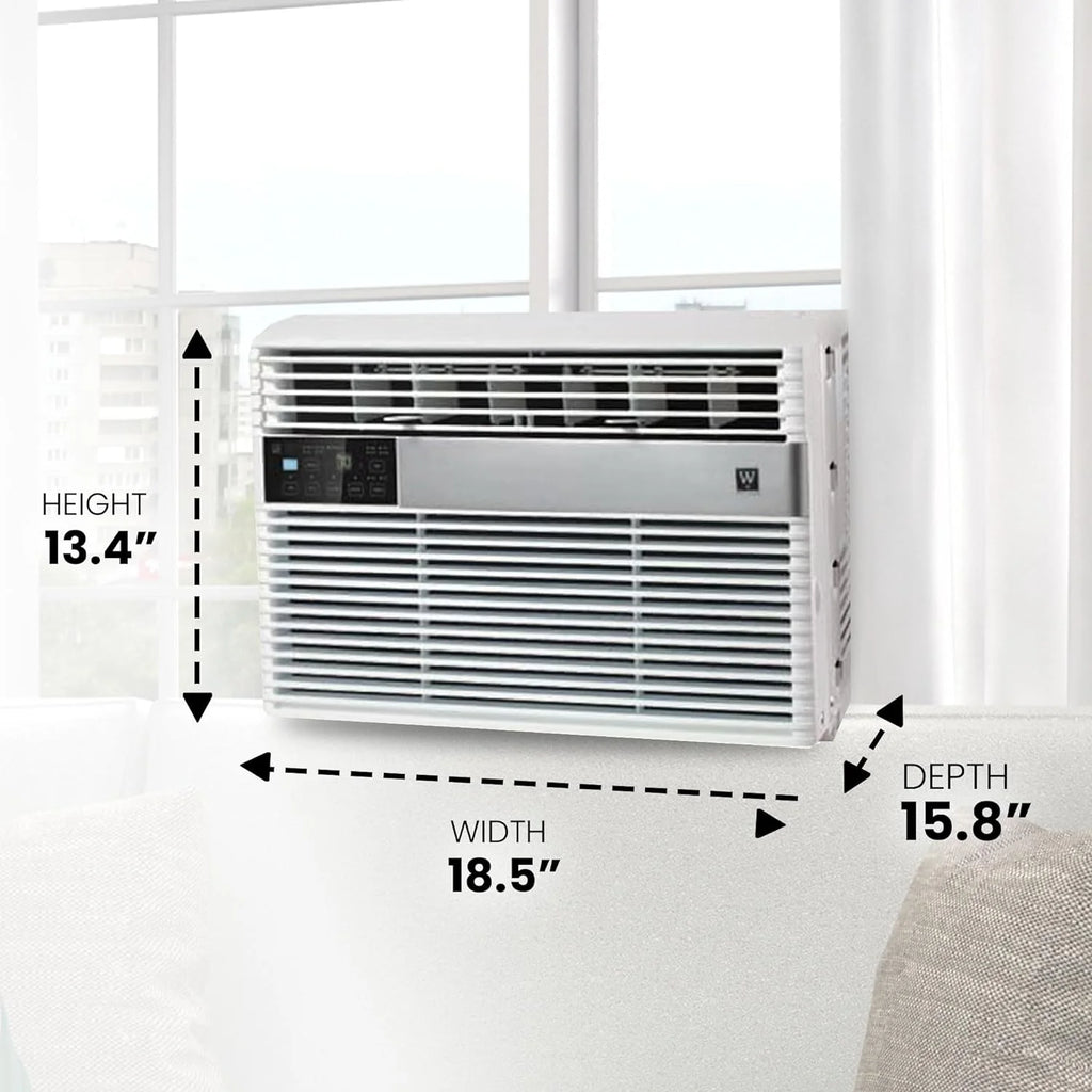 8,000 BTU 3-Speed Window Air Conditioner with Mesh Filter, White D323130