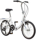 20 In. Folding Bike with Rear Carry Rack, White A152392