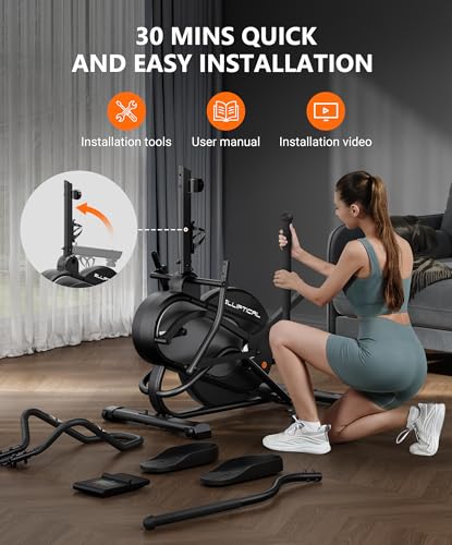 3-in-1 Elliptical Exercise Machine with 16 Levels Resistance F5869
