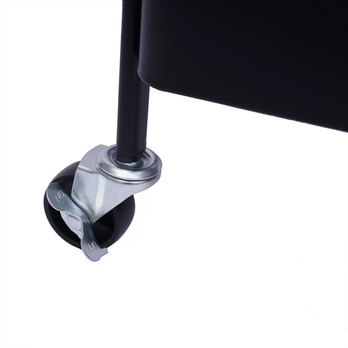 3 Tier Rolling Printer Cart with Wheel (Black+Brown) Q502