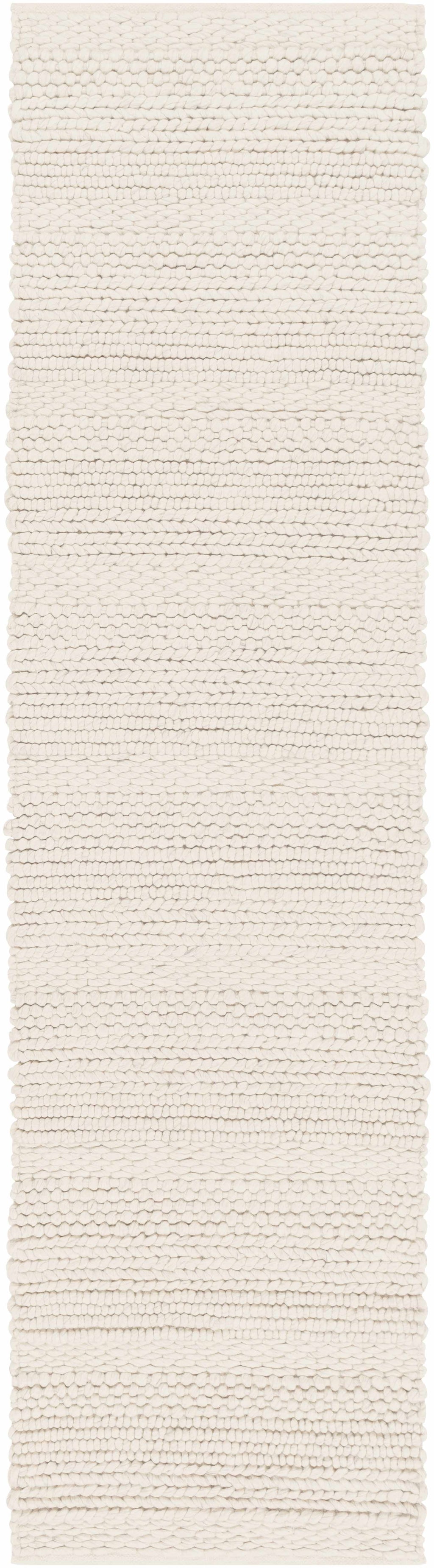 Ivory Charcoal Wool Area Rug 10' x 14' U66809