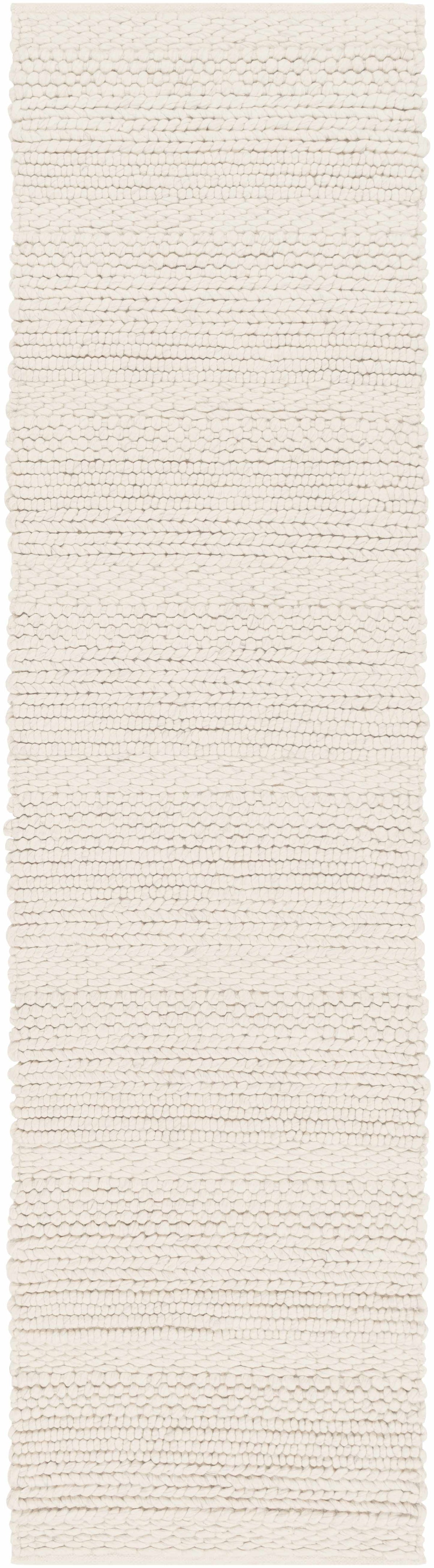 Ivory Charcoal Wool Area Rug 10' x 14' U66809