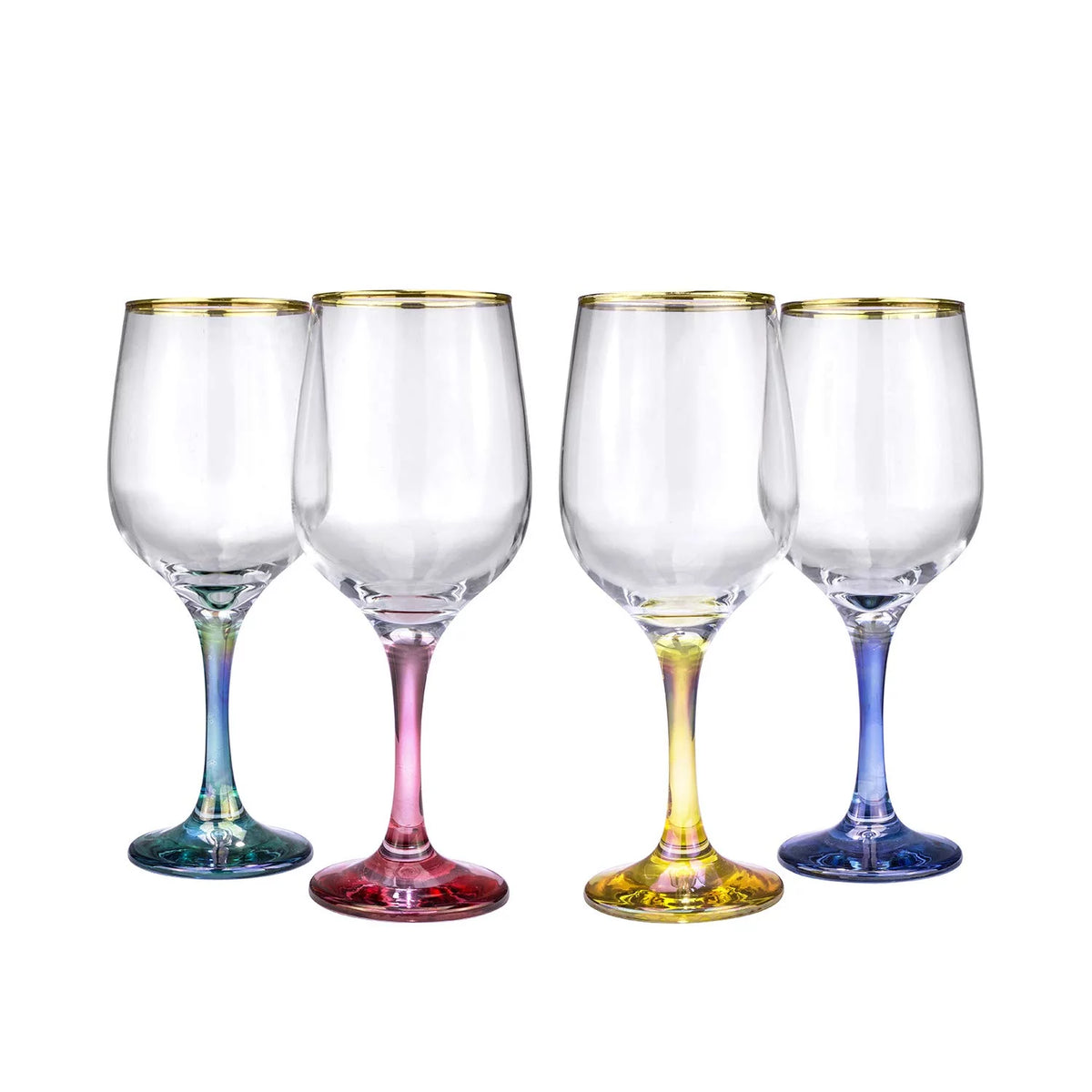 Set of 4 Italian Crystal Wine Water Beverage Glasses 15oz V912
