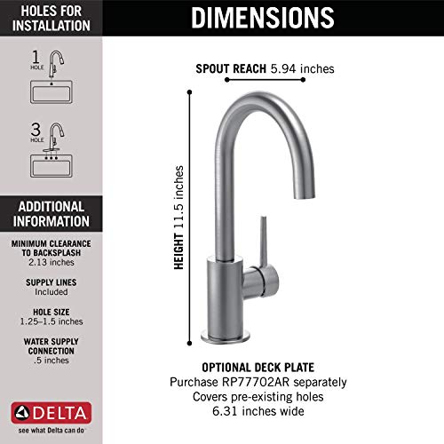 Matte Black Single Hole Bar Faucet G9628
