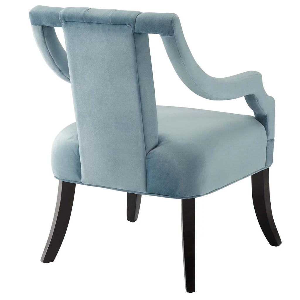 Light Blue Performance Velvet Accent Chair Set of 2 P4649