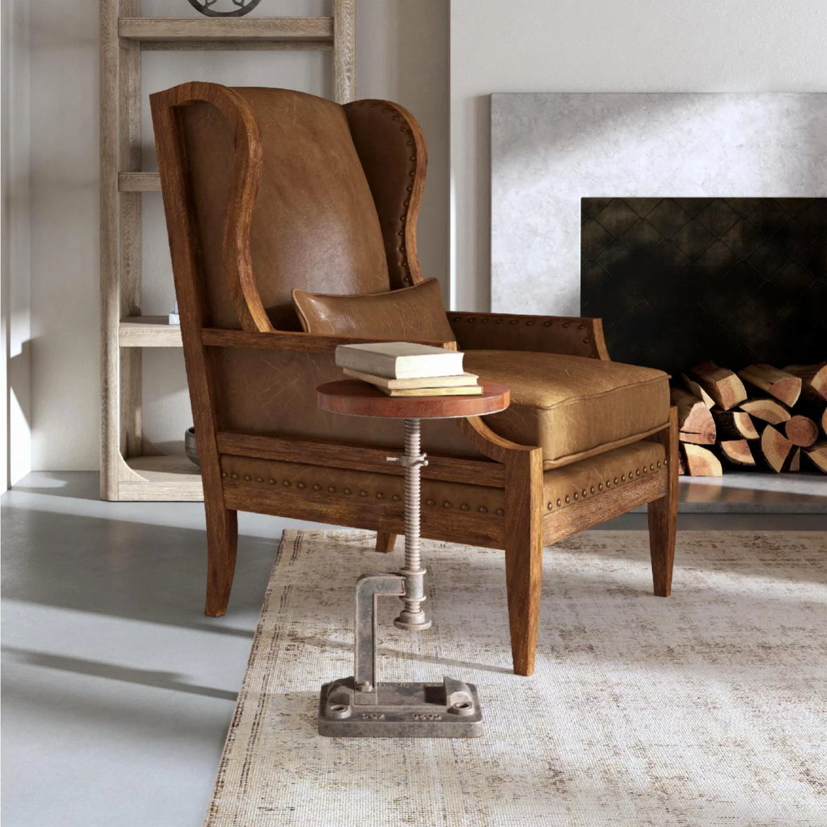 Adjustable Pedestal Side Table C8810