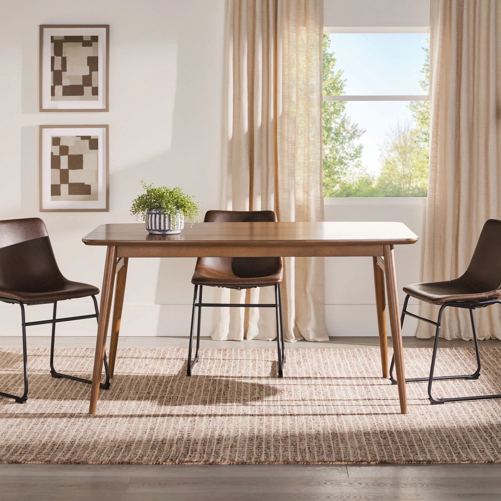 59" Mid-Century Wood Tapered Leg Dining Table K428110