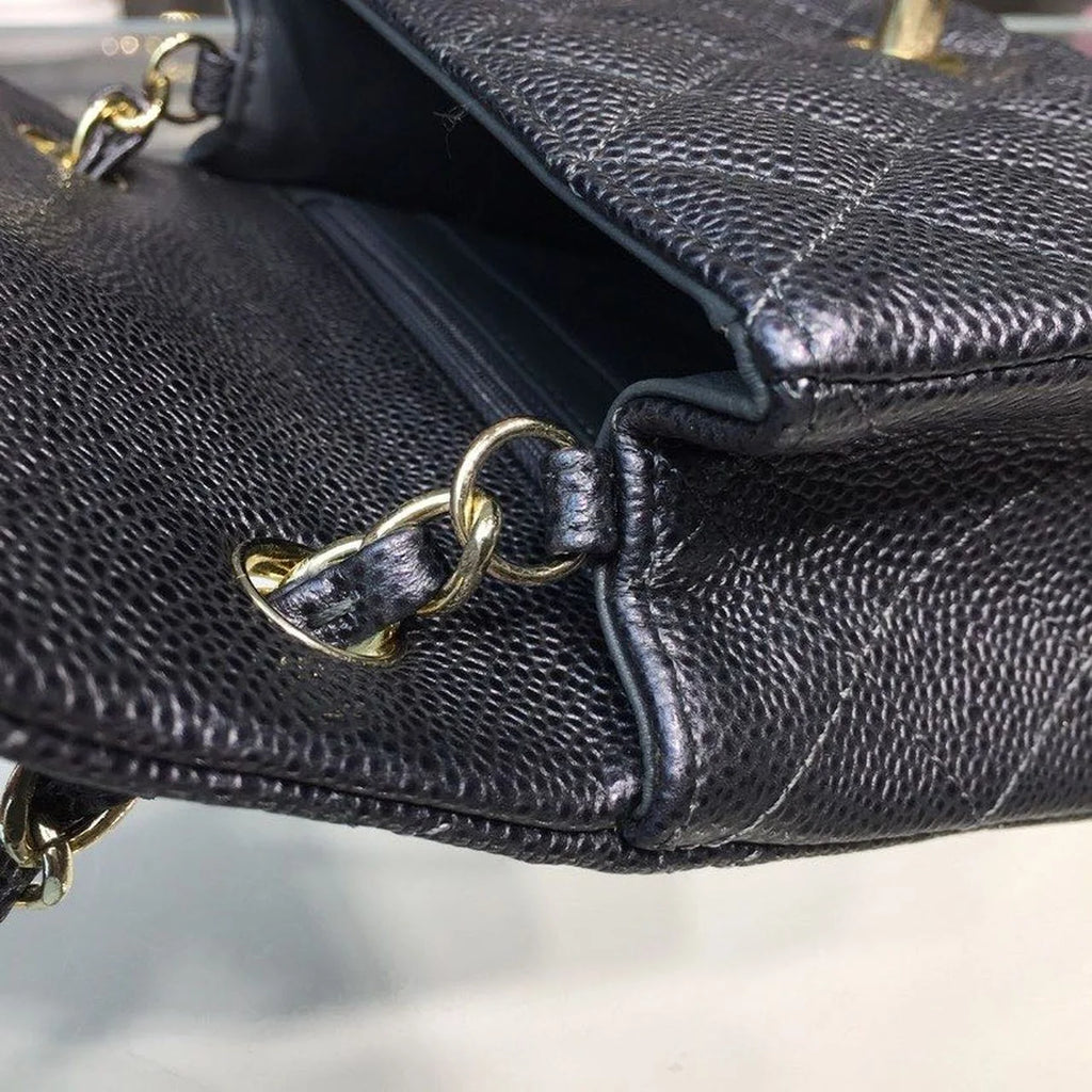 Black Caviar Mini Flap Bag T80689