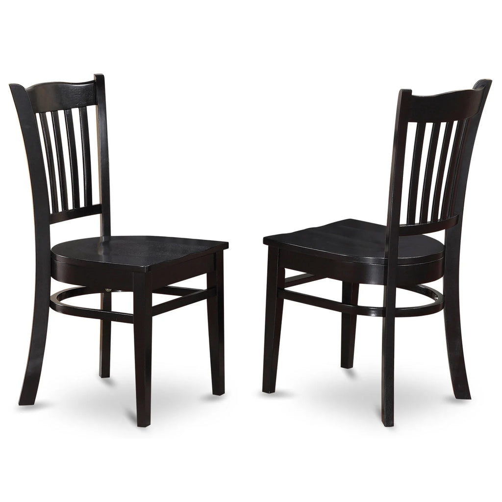 Black 5 Piece Rectangular Kitchen Table Set R89756