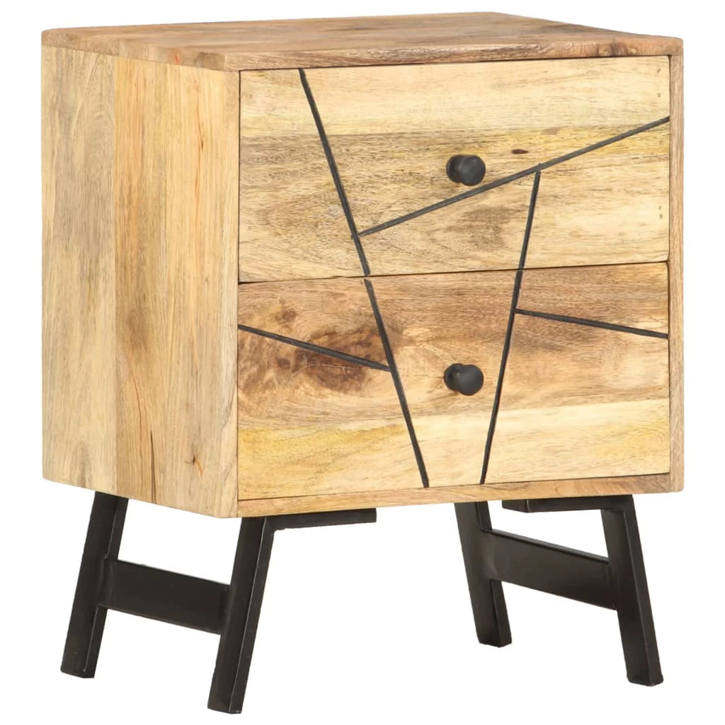 Solid Mango Wood Bedside Cabinet I83689