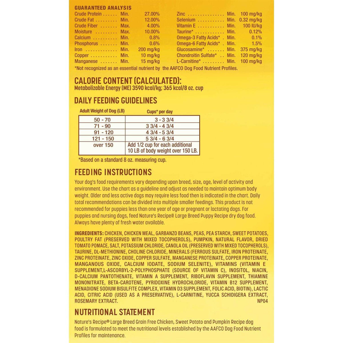 Grain-Free Chicken Sweet Potato & Pumpkin Dry Dog Food H88277