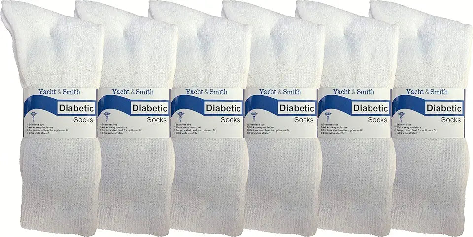 6 Pairs Men's Cotton Crew Socks T508