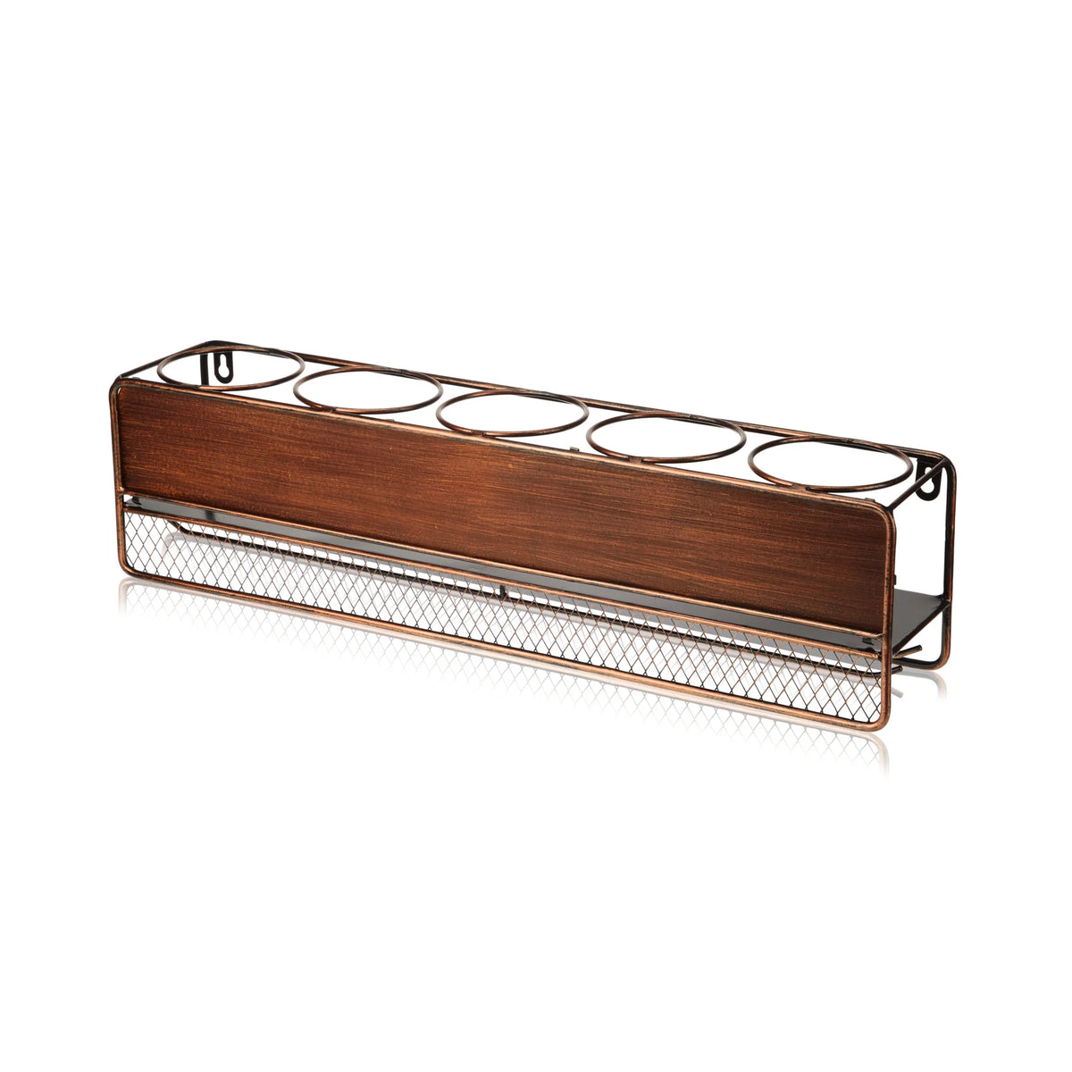 Wall Mounted Wine Shelf & Stemware Rack A361