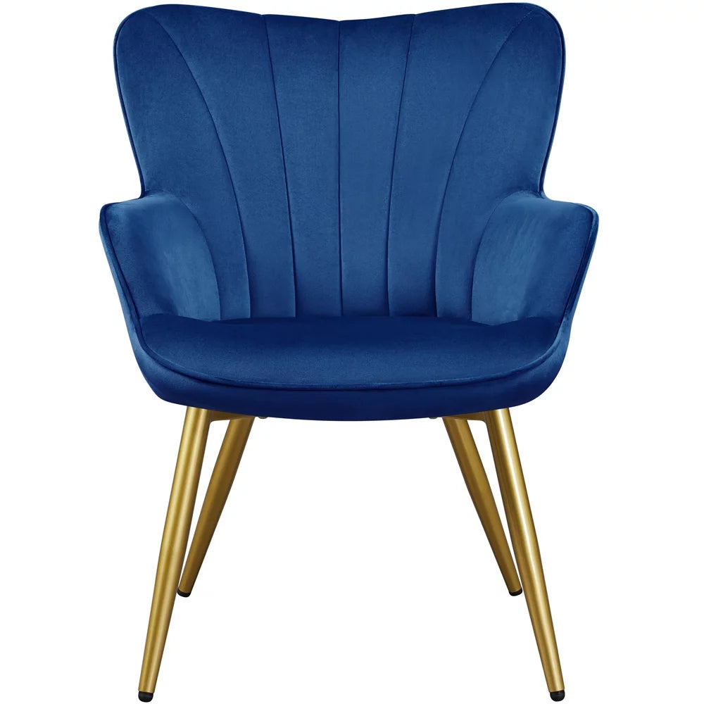 Blue Velvet Upholstered Accent Chair U975