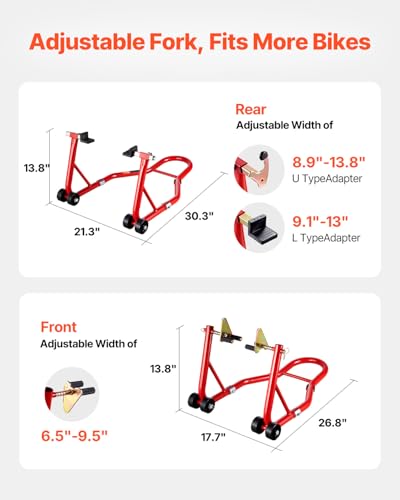 850lbs Motorcycle Stand Lift Front Rear Combo P17596