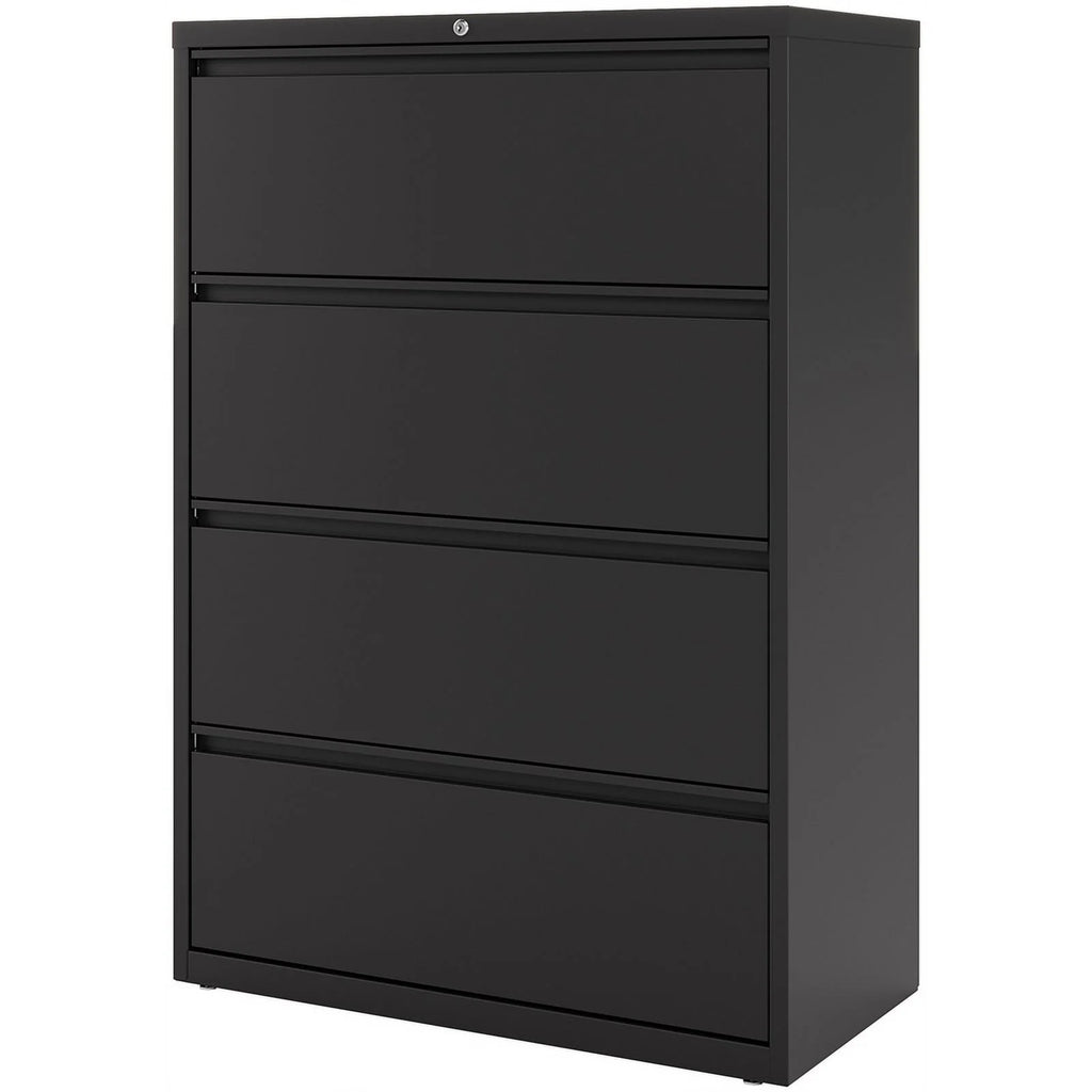 36" Wide 4 Drawer Metal Lateral File Cabinet Black E63014