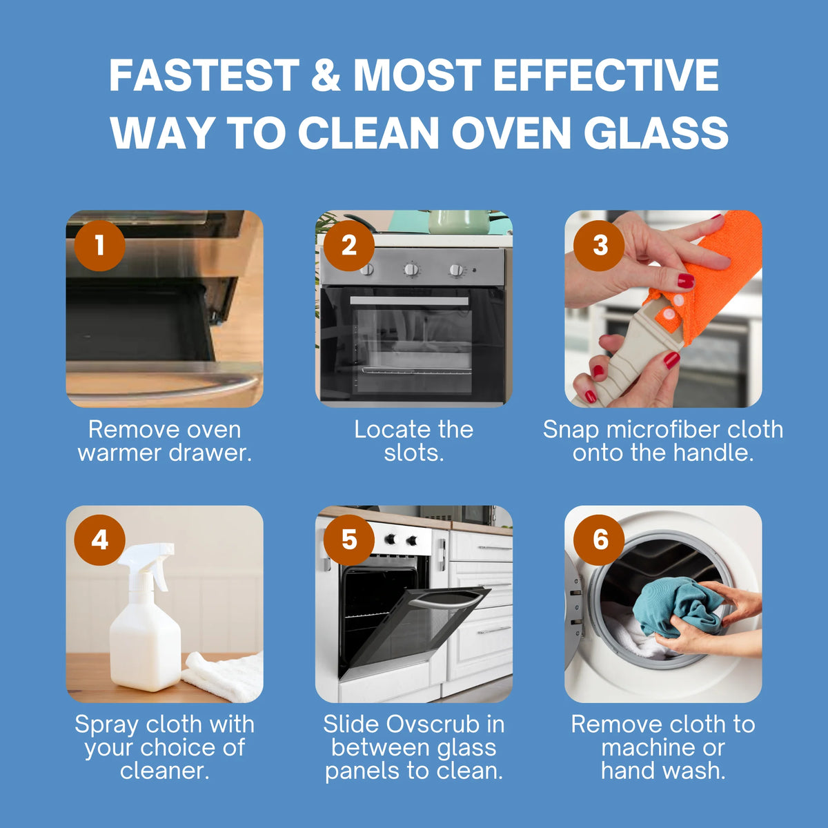 Oven Glass Cleaner with Microfiber Cloth, 1 Pack D684